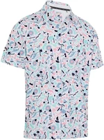Callaway Florida Abstract Geo Mens Polo Bright White XL Chemise polo