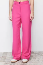 Trendyol Pink Wide Leg High Waist Woven Trousers
