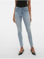 Světle modré dámské skinny fit džíny Vero Moda Lash - Dámské