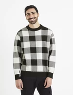 White-and-black men's plaid sweater Celio