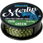 Kryston náväzcová šnúrka merlin fast sinking braid zelená 20 m-nosnosť 25 lb