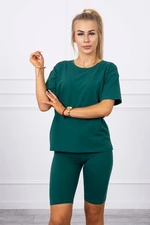 Set of top+leggings dark green