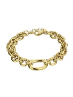 Marc Malone Pozlacený řetízkový náramek Hayden Gold Bracelet MCB23083G