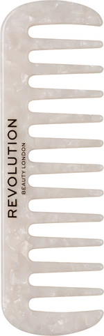 Revolution Haircare Hřeben pro kudrnaté a silné vlasy Natural Curl Wide (Tooth Comb White)