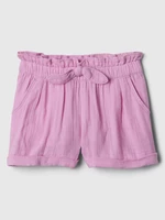 Pink girls' shorts with a bow GAP