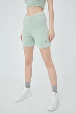 Kraťasy Reebok Classic H46811 dámské, zelená barva, s aplikací, high waist