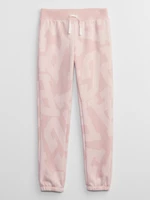 Light pink girly patterned sweatpants GAP