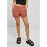 Women's organic terracotta terry shorts