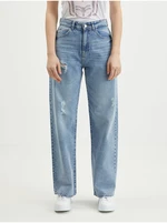 Light blue women's wide jeans Noisy May Josie - Women's