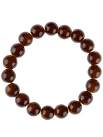 Bead bracelet on elastic band brown