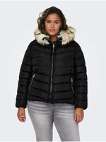 Black women's winter quilted jacket ONLY CARMAKOMA New Ellan - Women