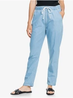 Light Blue Women's Straight Fit Jeans Roxy Slow Swell - Women