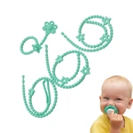 Silicone Pacifier Chain Leash Sippy Cup Chain Leash Safety Toy Straps Adjustable Stretchable Sippy Cup Straps For High Chair Car