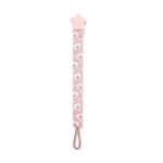 Pink teddy bear pacifier holder