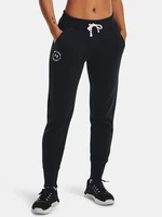 Under Armour Pants Rival Fleece Crest Joggers-BLK - Women