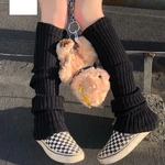 2023 Punk Solid Cool Knit Long Socks Women Outdoor Knee High Elastic Leg Warmers Lady Warm Slim Gothic Hip-hop Rock Sock