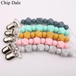 Chip Dale Silicone Teething Pacifier Clips Chain Food Grade Silicone Beads Pacifier Chain Holder For Nipples Baby Chew Toys Gift