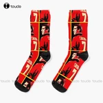 Eric Cantona Artwork Socks Funny Mens Socks Personalized Custom Unisex Adult Teen Youth Socks 360° Digital Print Fashion New