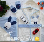 New 2021 Gaye Bebe Baby Boy Terry Bathrobe Set Baby gift Turkey Fast Shipping