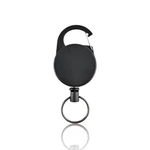 2/3/5 Retractable Key Ring Heavy Duty Black Key Chain Extender for Personnel Security