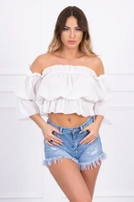 White shoulder blouse