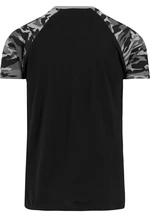 Raglan contrasting t-shirt blk/dark rhinestone