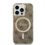 Zadní kryt Guess 4G IML MagSafe pro Apple iPhone 14 Pro, brown