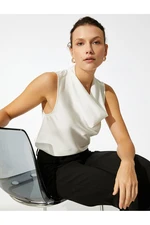 Koton Turndown Collar Sleeveless Blouse