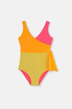 Dagi Yellow - Pink Double-breasted Swimsuit