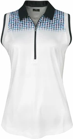 Callaway Womens Engineered Evanescent Geo Sleeveless Polo Alb strălucitor L Tricou polo