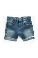 Koton Girls' Light Indigo Shorts & Bermuda