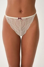 Dagi Beige Lace Thong