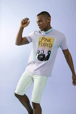 DEFACTO Regular Fit Pink Floyd Crew Neck Printed T-Shirt