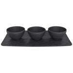 Sosieră, set 4 bucăți, colecția Manufacture Rock - Villeroy & Boch