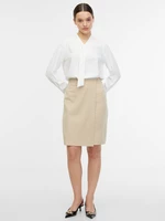 Beige women's pencil skirt ORSAY