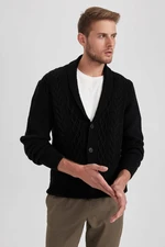 DEFACTO Standard Fit Shawl Collar Knitwear Cardigan