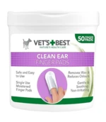 VET´S BEST Clean ear finger pads, Čistící utěrka - náprstek na uši pro psy 50 ks