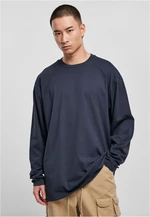 Heavy Oversized Garment Dye Long Sleeve Dark Blue