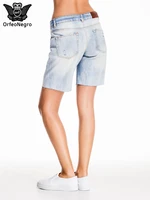 Blue denim shorts a'la Bermuda