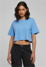 Women's short oversized T-shirt horizontal blue