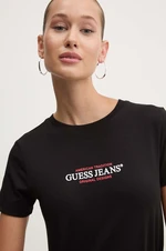 Tričko Guess Jeans dámske, čierna farba, W4YI03 J1314