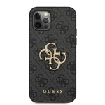 Zadní kryt Guess Big 4G Metal Logo Case pro Apple iPhone 12 Pro Max, šedá