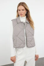 Trendyol Mink Regular Stitching Detailed Quilted Puffer Vest