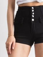 Black high-waisted shorts