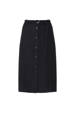 Tommy Hilfiger Sukňa - TENCEL TWILL SKIRT čiernej farby