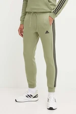 Tepláky adidas Essentials zelená barva, s aplikací, JE0343