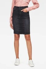 G-STAR Sukňa - Lynn Slim Skirt čierno-šedá