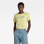 G-STAR T-shirt - RAW. Slim R T WMN YELLOW