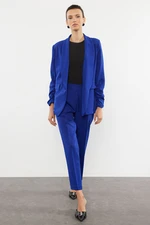 Trendyol Blue Woven Trousers-Blazer Jacket Set