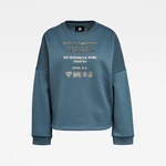 G-STAR Sweatshirt - Graphic text relaxed r sw wmn ls steel blue